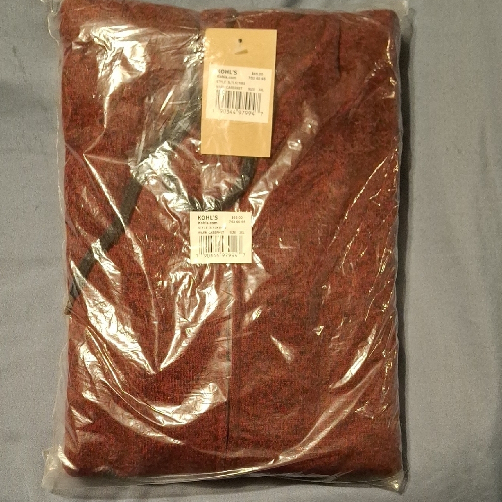 Levi's Men's Zip Up Sweater - Cabernet
